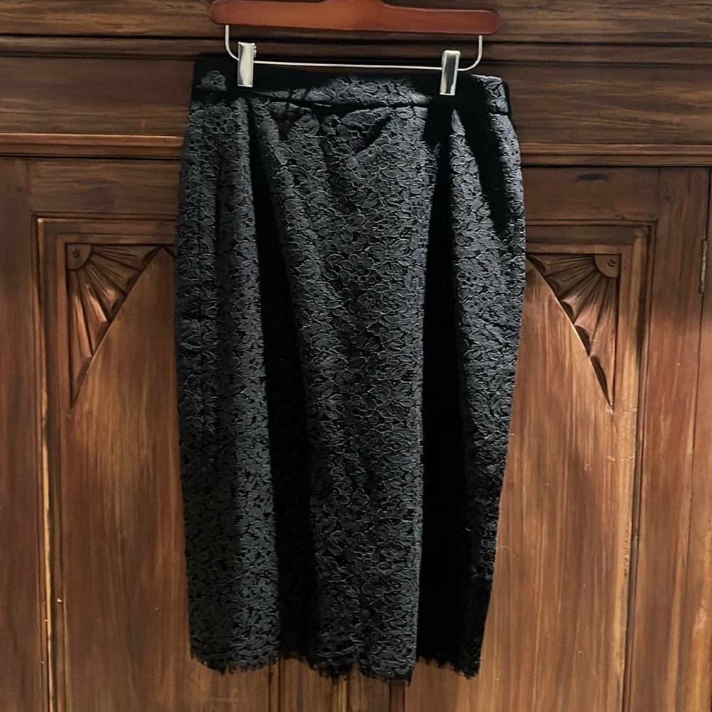 Black skirt with lace overlay skirt